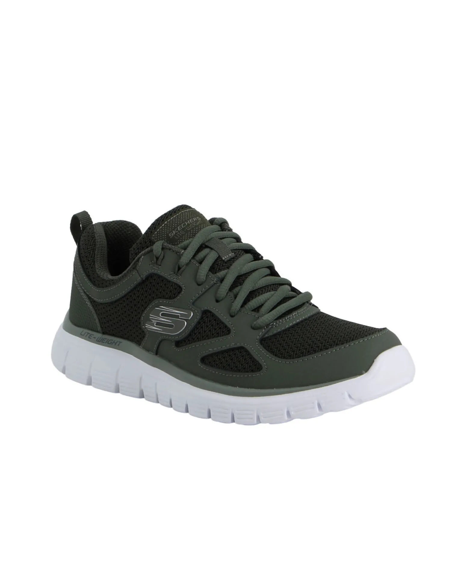 SKECHERS - BURNS - AGOURA - Sneakers verde con tomaia in morbida pelle liscia