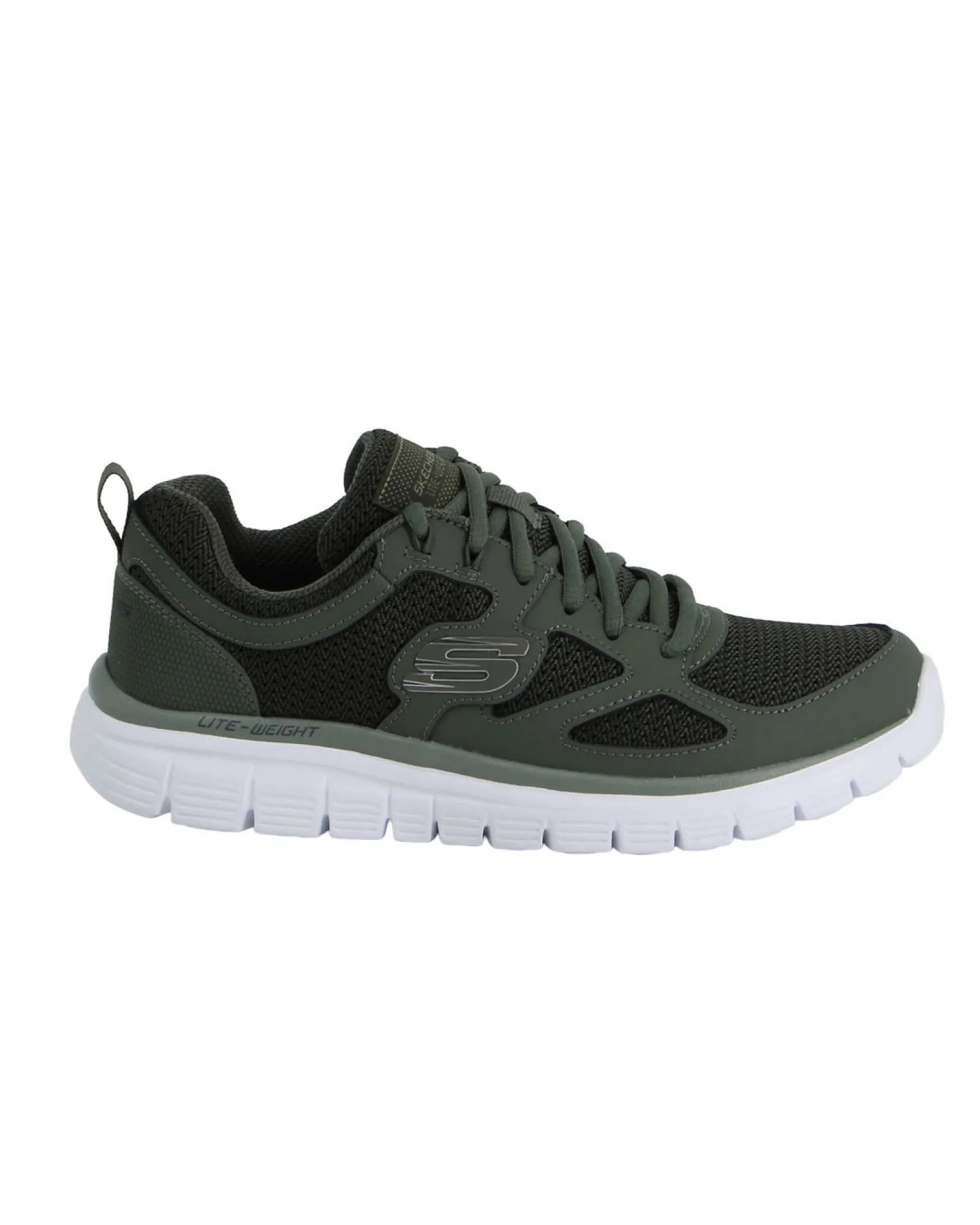 SKECHERS - BURNS - AGOURA - Sneakers verde con tomaia in morbida pelle liscia