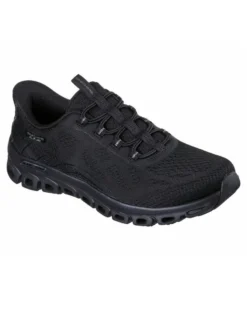 SKECHERS  - GLIDE - STEP ELEVATE - AMAZE - Sneakers nera con intersuola ammortizzata geometrica