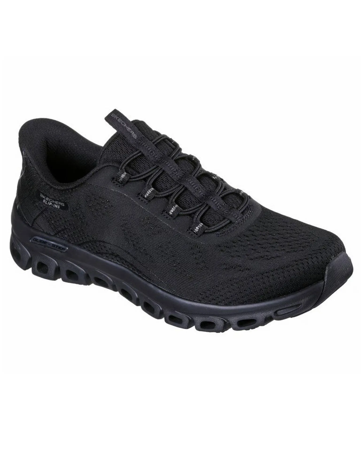 SKECHERS - GLIDE - STEP ELEVATE - AMAZE - Sneakers nera con intersuola ammortizzata geometrica
