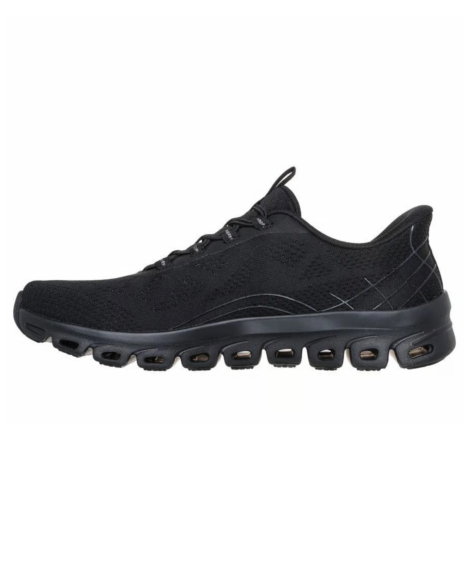 SKECHERS - GLIDE - STEP ELEVATE - AMAZE - Sneakers nera con intersuola ammortizzata geometrica