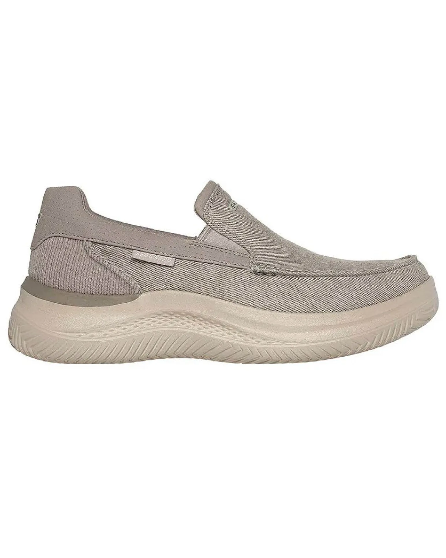 SKECHERS - HASTING - FIELDEN - Mocassino taupe in tela con finiture in materiale tecnico