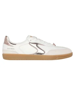 SKECHERS - HOTSHOT - COOL GLOW - Sneakers bianca con dettagli metalizzati rosa