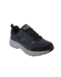 SKECHERS OAK CANYON - Sneakers navylime da uomo in vera pelle