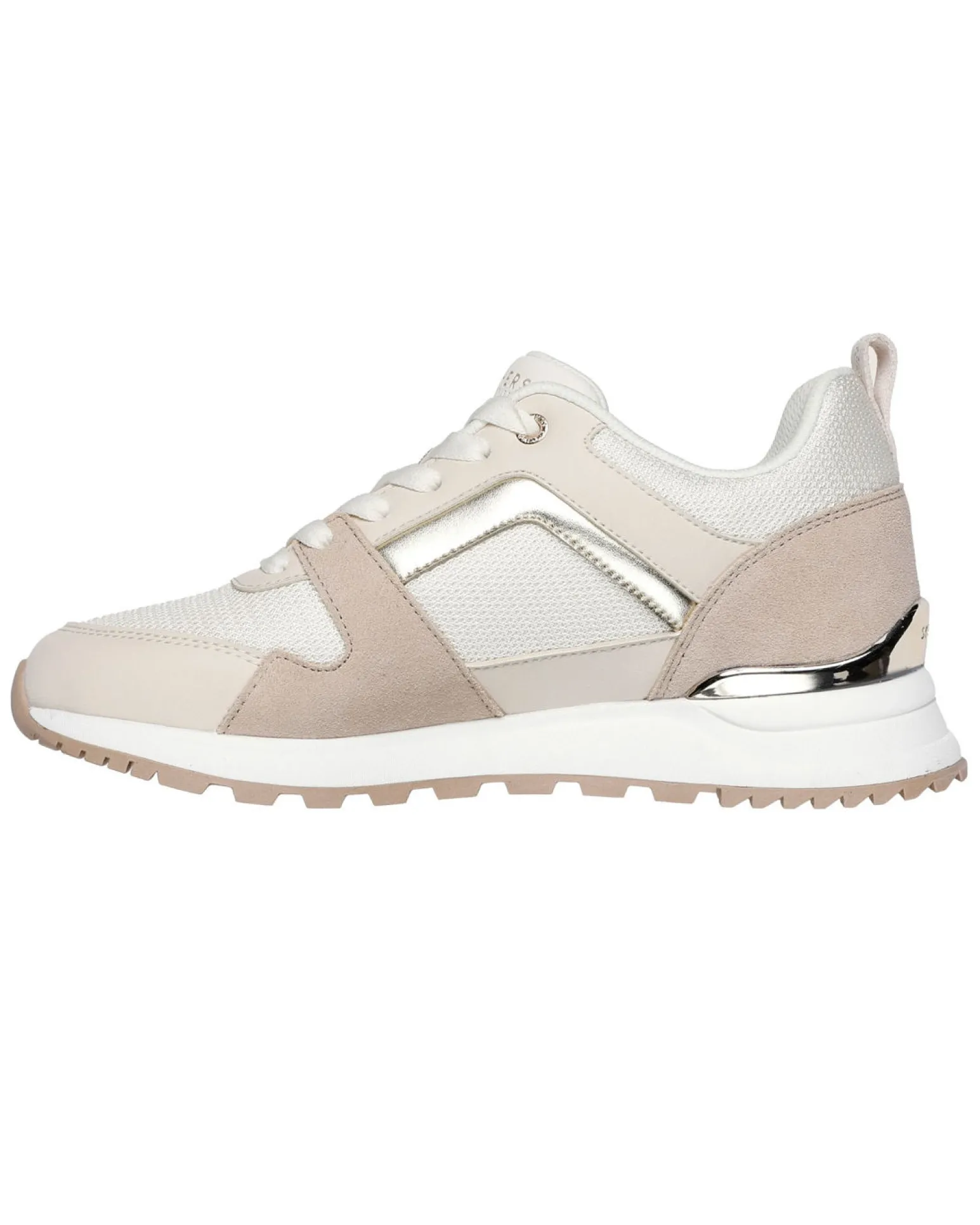 SKECHERS - RUNWAY - POSH GAL - Sneakers beige con inserti in pelle scamosciata
