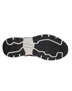 SKECHERS - Scarpa da uomo relaxed fit marrone e nera con soletta in memory foam