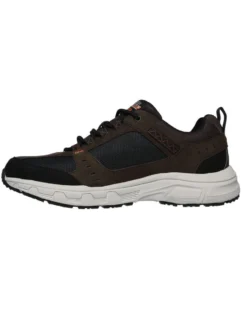 SKECHERS - Scarpa da uomo relaxed fit marrone e nera con soletta in memory foam