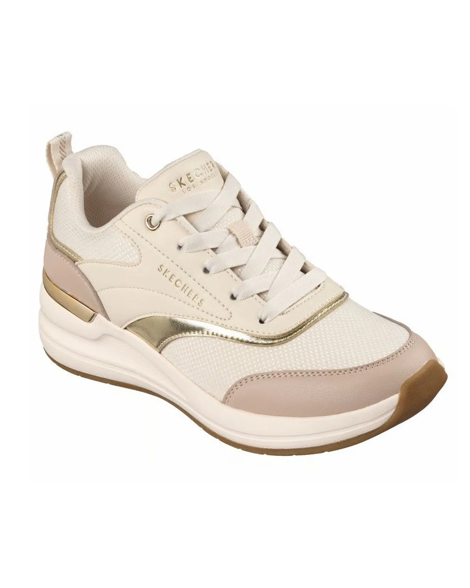 SKECHERS - SNEAKERS BILLION 2 MONROE NERE CON DETTAGLI ORO DA DONNA, 177342