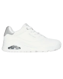 SKECHERS - SNEAKERS UNO GOLDEN AIR BIANCA CON DETTAGLI  SILVER DA DONNA, 177094