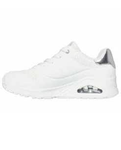 SKECHERS - SNEAKERS UNO GOLDEN AIR BIANCA CON DETTAGLI  SILVER DA DONNA, 177094