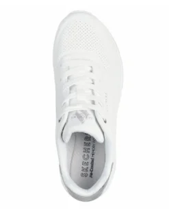 SKECHERS - SNEAKERS UNO GOLDEN AIR BIANCA CON DETTAGLI  SILVER DA DONNA, 177094