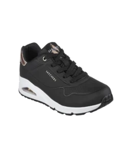 SKECHERS - SNEAKERS UNO GOLDEN AIR NERE CON DETTAGLI CROMATI DA DONNA, 177095