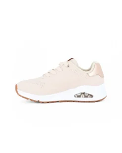 SKECHERS - SNEAKERS UNO GOLDEN AIR BEIGE CON DETTAGLI ROSE GOLD DA DONNA, 177094