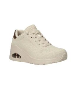 SKECHERS - SNEAKERS WEDGE SAFARI DAZE BEIGE CON DETTAGLI MACULATI  DA DONNA, 177521