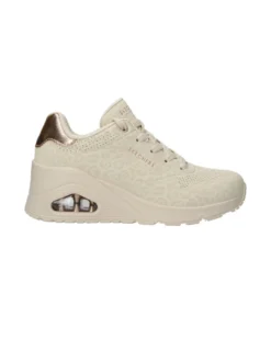 SKECHERS - SNEAKERS WEDGE SAFARI DAZE BEIGE CON DETTAGLI MACULATI  DA DONNA, 177521