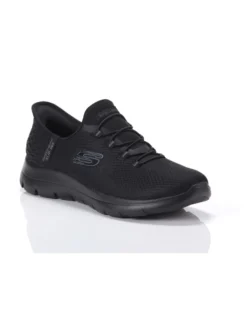 SKECHERS - SUMMITS DIAMOND DREAM- Slip-ins nera da donna con soletta in memory
