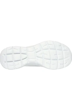 SKECHERS - SUMMITS DIAMOND DREAM- Slip-ins bianca da donna con dettali argento e soletta in memory
