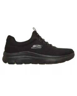 SKECHERS - SUMMITS PLUS - SUMMER HAZE - Sneakers nera con doppi lacci elastici