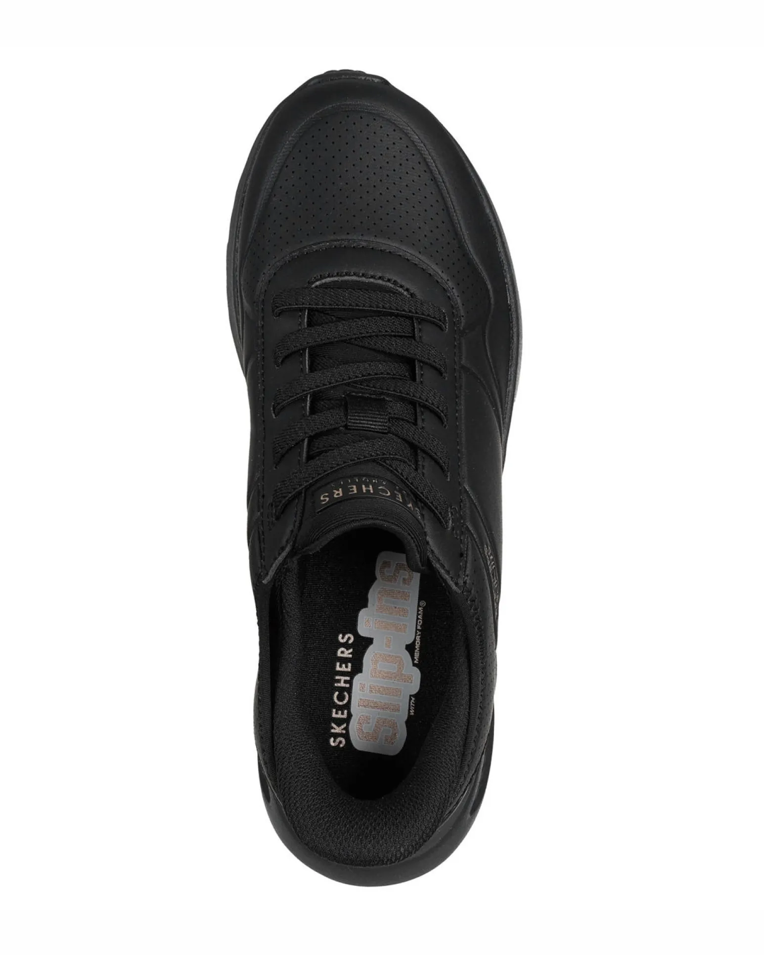 SKECHERS - UNO LITE - FLOATING STEPS - Sneakers nera da donna con tomaia in duraleather