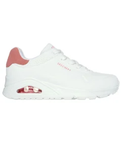 SKECHERS - UNO - POP BACK - Sneakers bianca con intersuola ammortizzata ad aria visibile