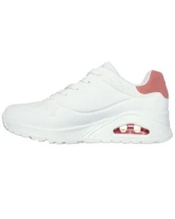 SKECHERS - UNO - POP BACK - Sneakers bianca con intersuola ammortizzata ad aria visibile