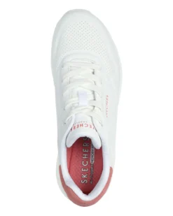 SKECHERS - UNO - POP BACK - Sneakers bianca con intersuola ammortizzata ad aria visibile