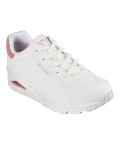 SKECHERS - UNO - POP BACK - Sneakers bianca con intersuola ammortizzata ad aria visibile