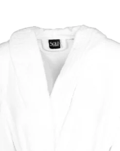SOLO SOPRANI - Accappatoio unisex con cappuccio bianco