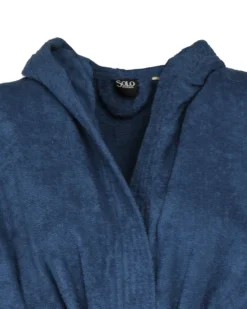 SOLO SOPRANI - Accappatoio unisex con cappuccio indaco