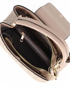 SOLO SOPRANI - Borsa a mano totora loggata con pattina, tracolla removibile