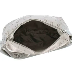 SOLO SOPRANI - Borsa bronzo con due tasche frontali e tracolla regolabile