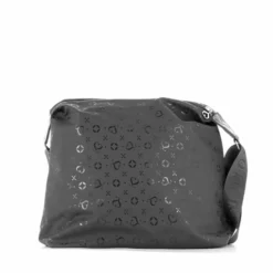 SOLO SOPRANI - Borsa nera con due tasche frontali e tracolla regolabile