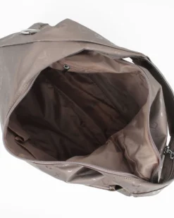 SOLO SOPRANI - Borsa sacca bronzo con tasca frontale, tracolla removibile