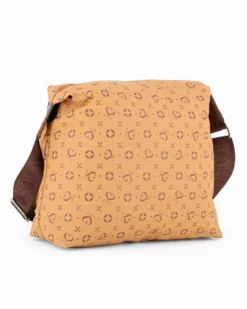 SOLO SOPRANI - Borsa senape con due tasche frontali e tracolla regolabile