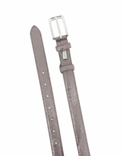 SOLO SOPRANI - Cinta taupe da donna con fodera in VERA PELLE