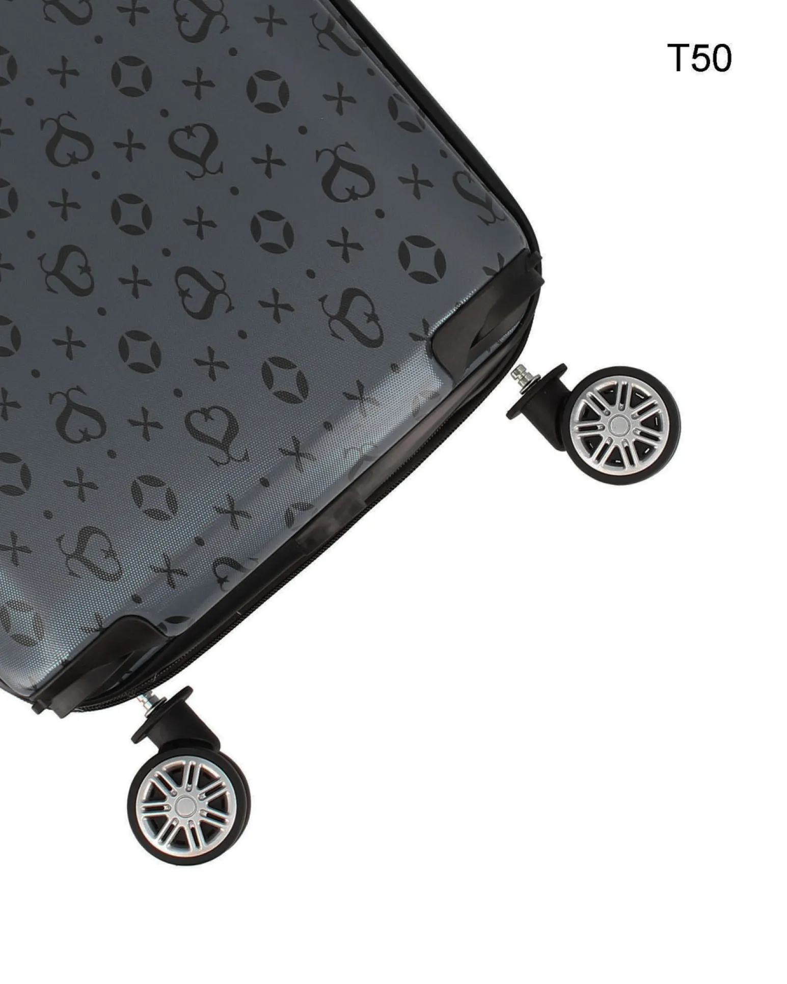SOLO SOPRANI - TROLLEY BLU LOGGATO IN ABS 4 RUOTE
