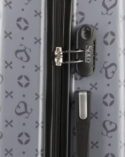 SOLO SOPRANI - TROLLEY GRIGIO LOGGATO IN ABS 4 RUOTE