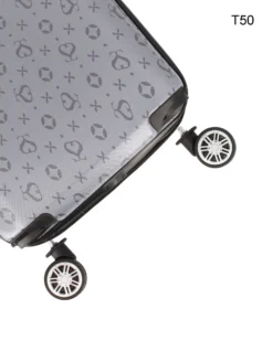 SOLO SOPRANI - TROLLEY GRIGIO LOGGATO IN ABS 4 RUOTE