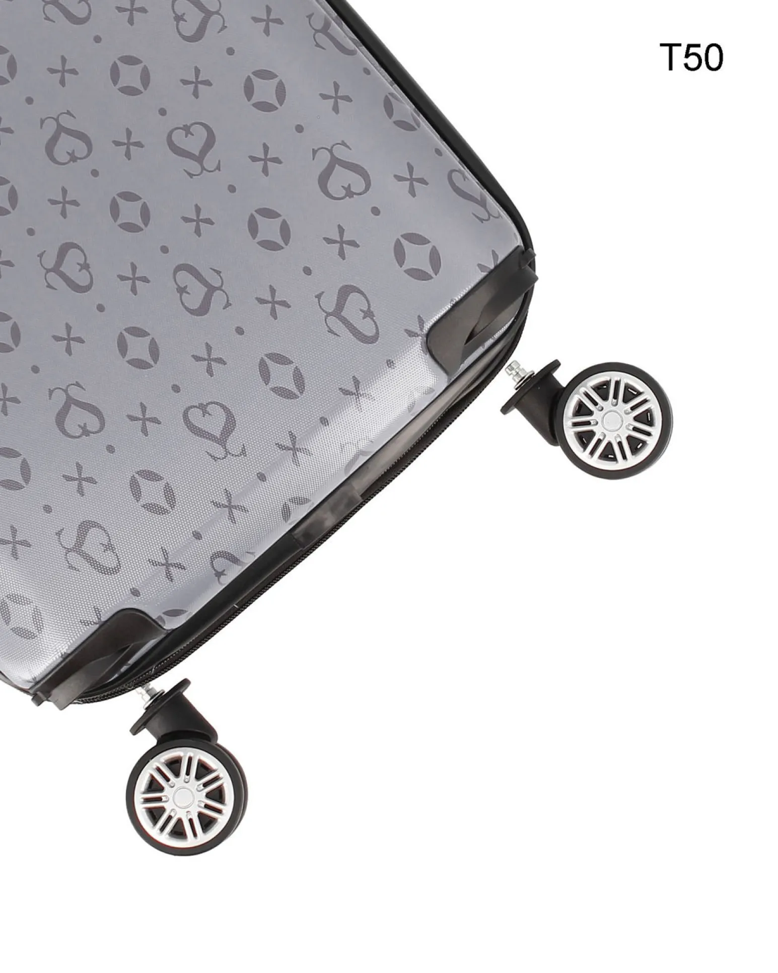 SOLO SOPRANI - TROLLEY GRIGIO LOGGATO IN ABS 4 RUOTE