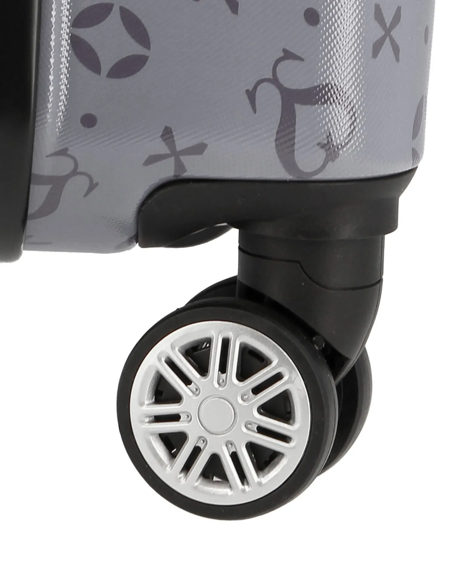 SOLO SOPRANI - TROLLEY GRIGIO LOGGATO IN ABS 4 RUOTE