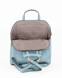 SOLO SOPRANI - Zaino jeans due manici con tascone frontale e spalline regolabili