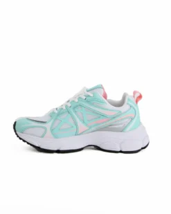 SOPRANI SPORT - Sneakers bianca con lacci e dettagli verde acqua