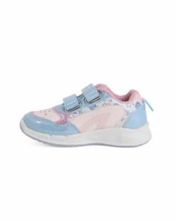 STITCH - Sneakers celeste e rosa da bambina con luci e strappi