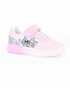 STITCH - Sneakers rosa da bambina con strappo, numerata 25/31