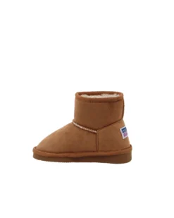 STITCH - Stivaletto beige con pelliccia interna