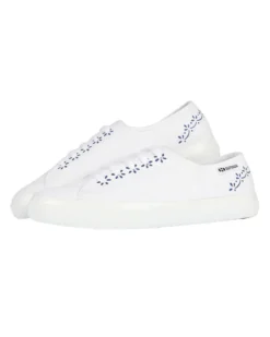 SUPERGA - SCARPA 3750 CERAMIC PRINT LEGGERA BIANCA E BLU - S71473W