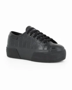 SUPERGA - SCARPA 3790 PLATFORM DA DONNA NERO COCCO