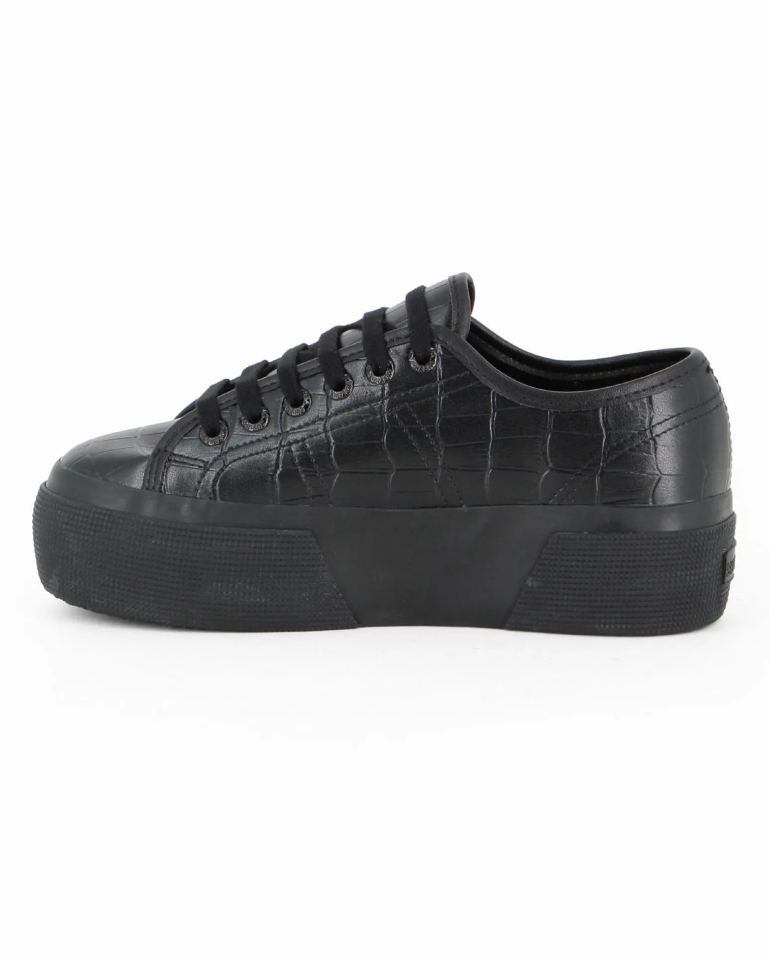 SUPERGA - SCARPA 3790 PLATFORM DA DONNA NERO COCCO