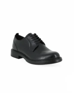 SUPER RIFLE - Scarpa nera da uomo in VERA PELLE con lacci