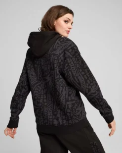 SWEAT C/CAPP.POWER HYPERNATURAL AOP BLK